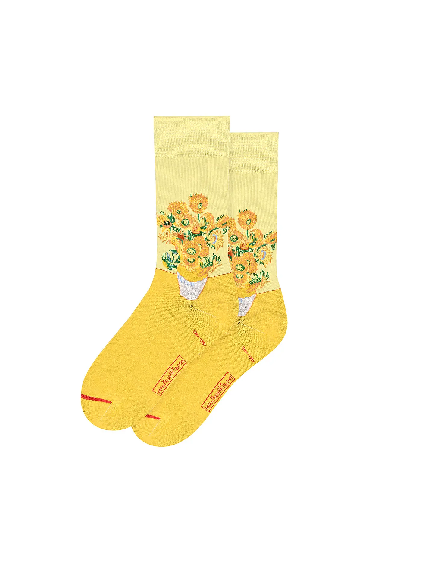 MUSEARTA | Herren  Socken SUNFLOWERS - V. GOGH yellow (40-46) | 